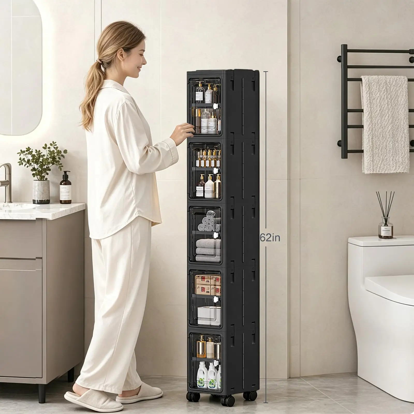 خزانة تخزين ضيقة ورفيعة بخمس ط - مراجعة Kitchen Appliances Cabinet وسعره