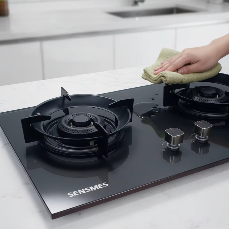 موقد غاز مدمج بلوحت زجاجية سود - مراجعة Kitchen Appliances In وسعره